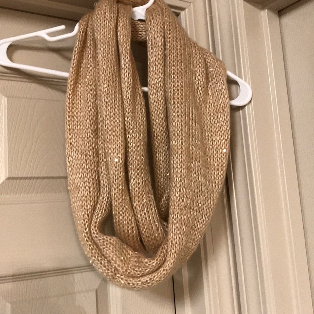 Tan Scarf with sparkles